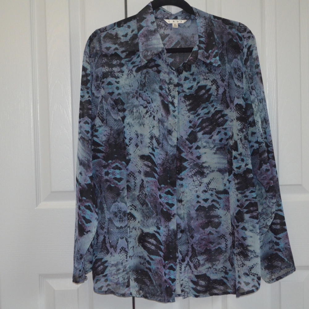 Cabi Style #609 Python Print Blouse - image 2